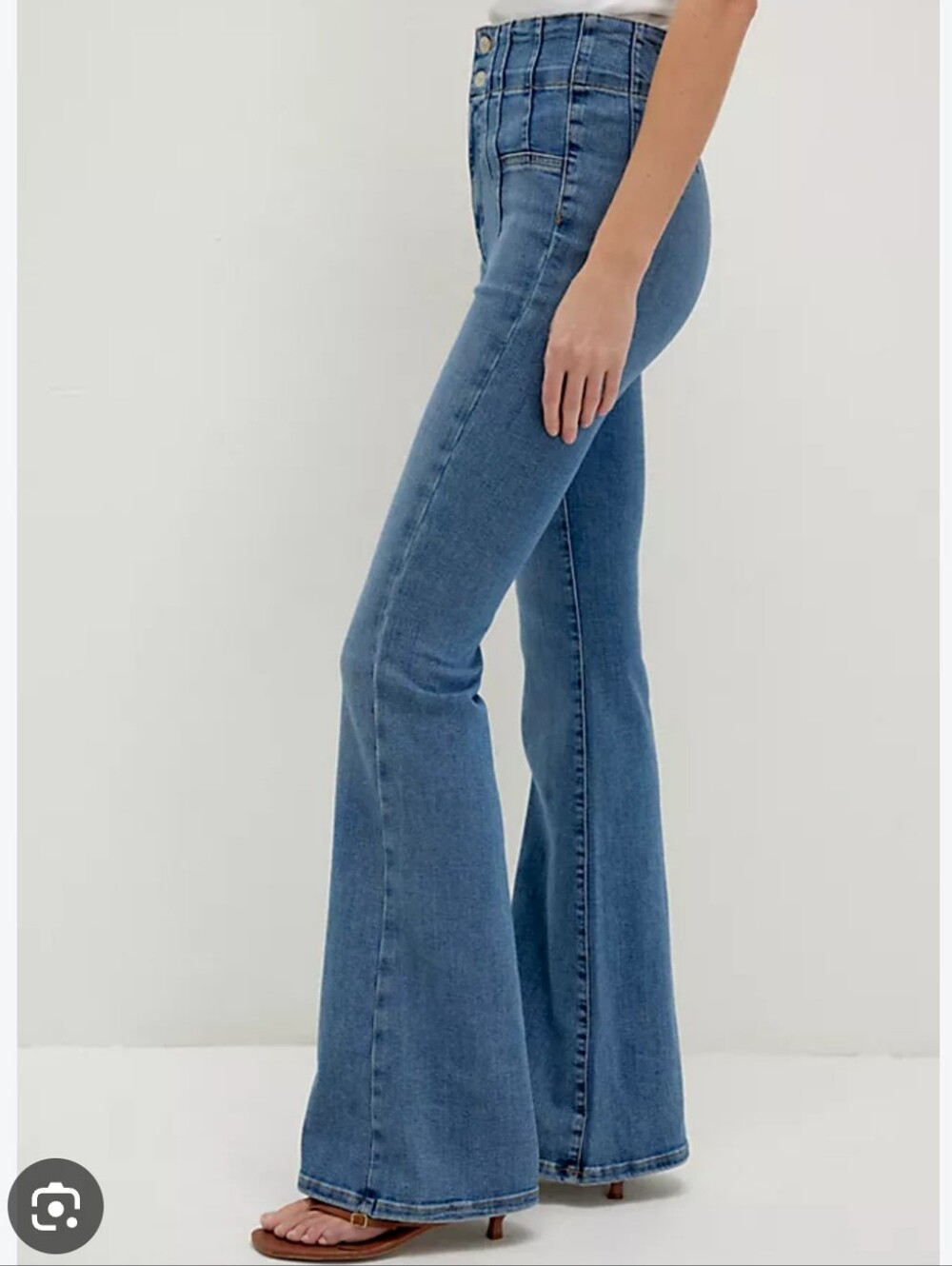 TALL Free People Jayde High Waist Flare Jeans 36" Inseam Stretchy Size 32 Tall